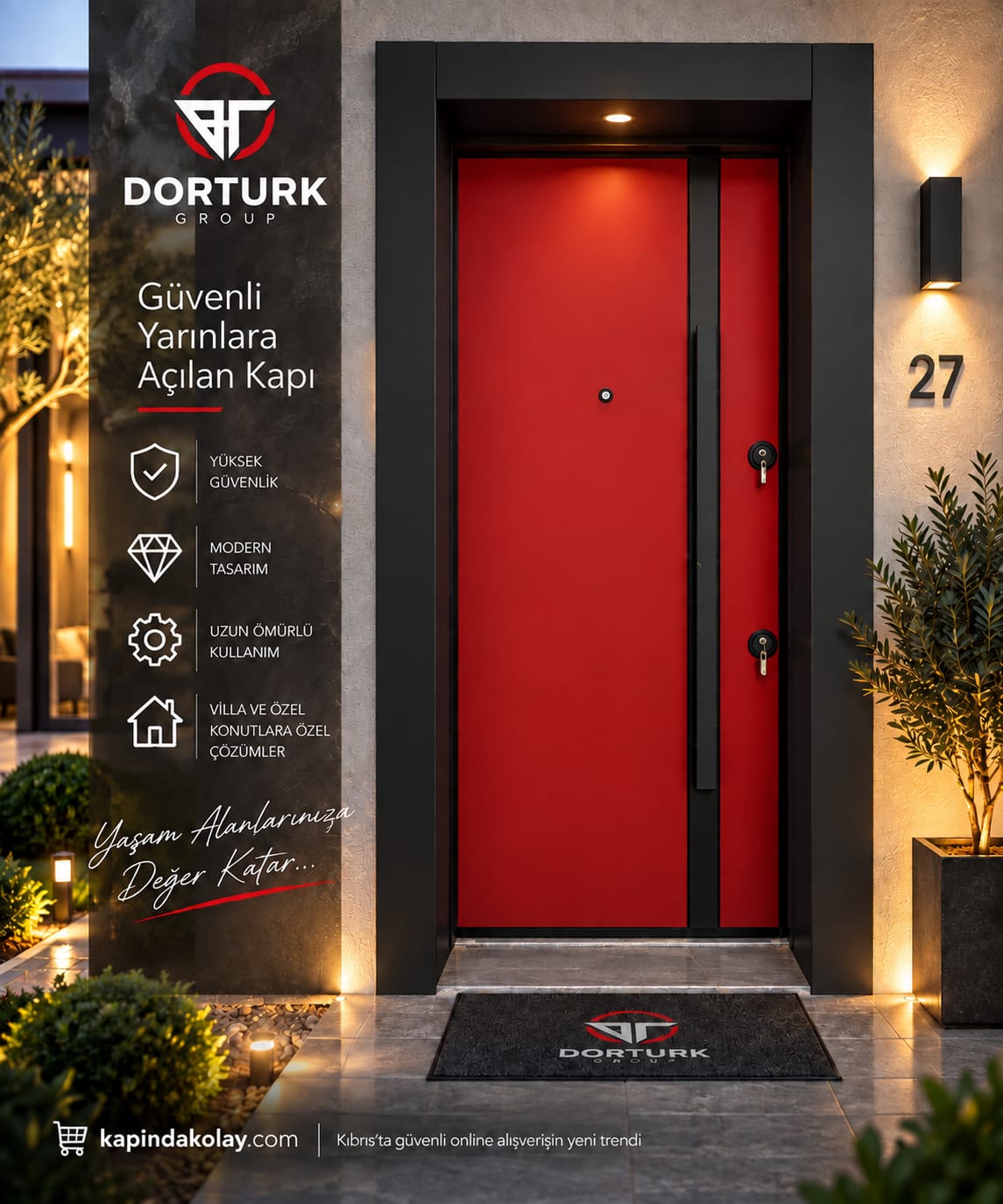 Model – Kırmızı Minimalist Kapı